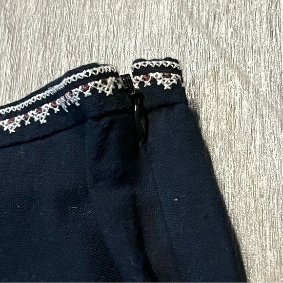 Women's Madewell Black & Maroon Embroidered Mini Skirt - Picture 5 of 8
